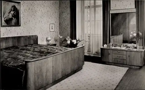 Foto Ak Inneneinrichtung eines Schlafzimmers, Art Deco