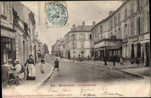 Ak Montfermeil Seine Saint Denis, La Grande Rue