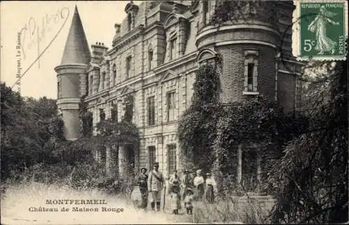 Ak Montfermeil Seine Saint Denis, Le Château de Maison Rouge