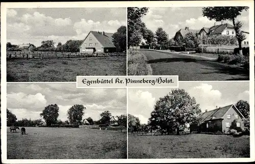 Ak Egenbüttel Rellingen in Holstein, Ortspartie