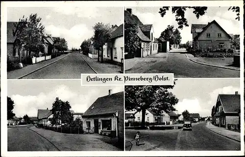 Ak Hetlingen in Schleswig Holstein, Ortspartie