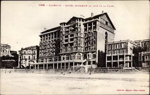 Ak Biarritz Pyrénées Atlantiques, Hotel Miramar du cote de la Plage