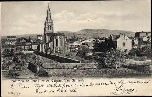 Ak Caluire Rhône, Vue générale