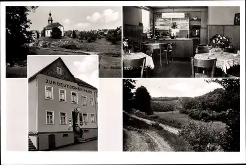 Ak Niedermeilingen Heidenrod im Taunus, Gasthaus zum deutschen Haus, Innenansicht