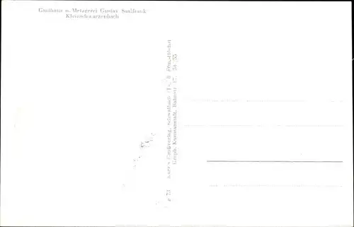 Ak Kleinschwarzenbach Helmbrechts in Oberfranken, Stadtansichten, Gasthaus, Inh. G. Saalfrank