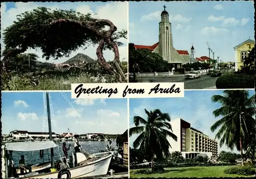 Ak Oranjestad Aruba, Divi divi Tree, View on the Harbour, Car Hotel