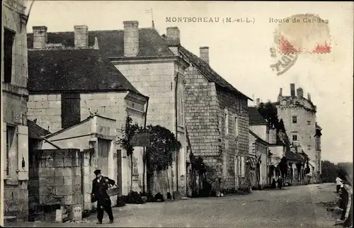 Ak Montsoreau Maine et Loire, Route de Candes