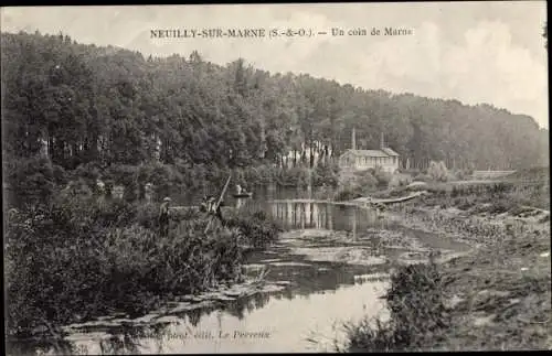 Ak Neuilly sur Marne Seine Saint Denis, Un Coin de Marne