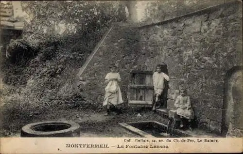 Ak Montfermeil Seine Saint Denis, La Fontaine Lassau