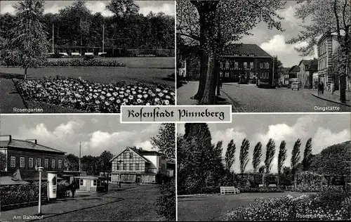 Ak Pinneberg in Holstein, Rosengarten, Dingstätte, Am Bahnhof