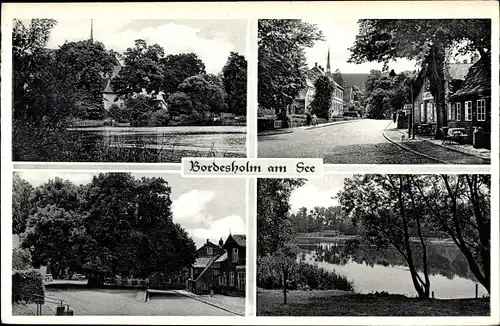 Ak Bordesholm in Holstein, Seeblick, Straßenansicht, Platz