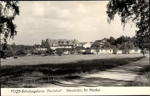 Ak Weinböhla in Sachsen, Blick auf das FDGB Erholungsheim Heidehof