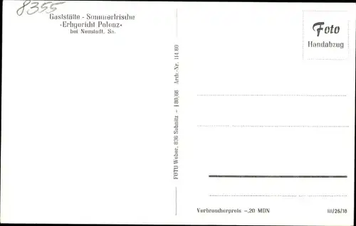 Ak Polenz Neustadt Sächs. Schweiz, Partie an der Gaststätte Erbgericht