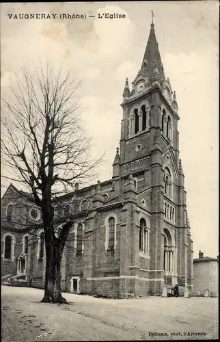 Ak Vaugneray Rhône, L'Eglise