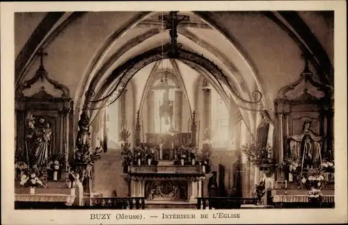 Ak Buzy Meuse, Interieur de l'Eglise