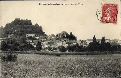 Ak Clermont en Argonne Lothringen Meuse, Vue de l'Est
