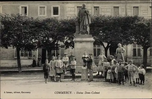 Ak Commercy Lothringen Meuse, Statue Dom Calmet