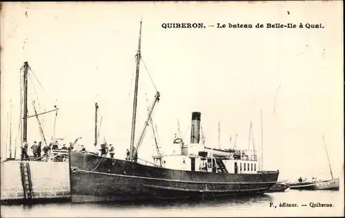 Ak Quiberon Morbihan, Le bateau de Belle Ile a Quai