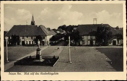 Ak Driesen Drezdenko Ostbrandenburg, Blick auf den Hindenburgplatz