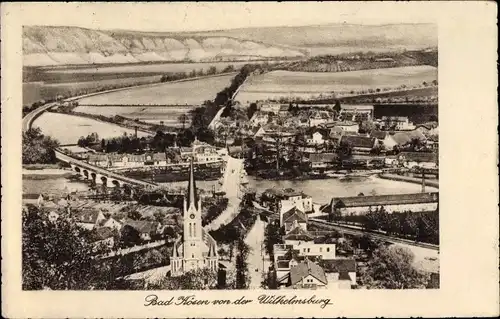 Ak Bad Kösen Naumburg an der Saale, Gesamtansicht von der Wilhelmsburg