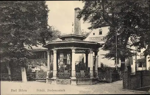 Ak Bad Bibra im Burgenlandkreis, Städt. Badeanstalt
