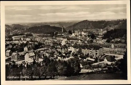 Ak Waldheim in Mittelsachsen, Blick von der Lutherhöhe