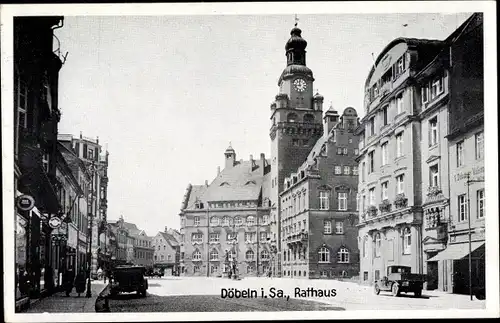 Ak Döbeln in Mittelsachsen, Rathaus, Geschke's, M307/Z3913