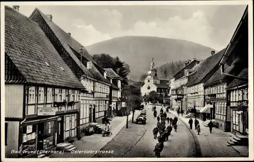 Ak Bad Grund im Harz, Osteröderstraße