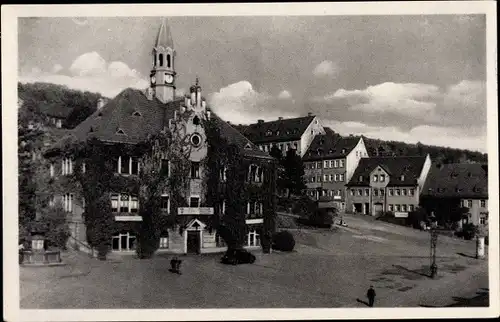 Ak Hohenstein Ernstthal Landkreis Zwickau, Altmarkt, Rathaus