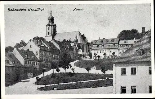 Ak Hohenstein Ernstthal in Sachsen, Altmarkt