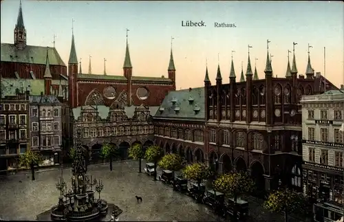 Ak Hansestadt Lübeck, Rathaus