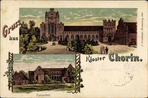 Litho Chorin im Kreis Barnim, Kloster, Klosterhof