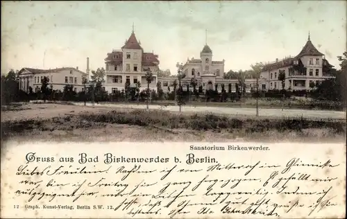 Ak Birkenwerder in Brandenburg, Sanatorium