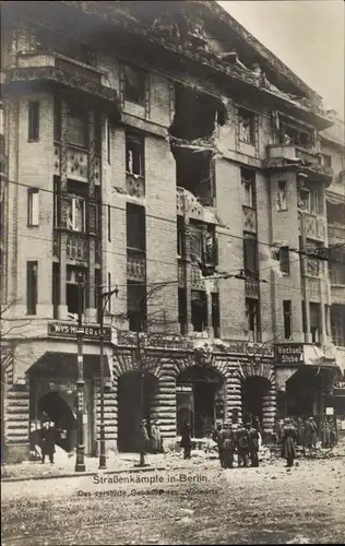 Ak Berlin, Straßenkämpfe, Zerstörtes Gebäude des Vorwärts, Spartakusaufstand 1919