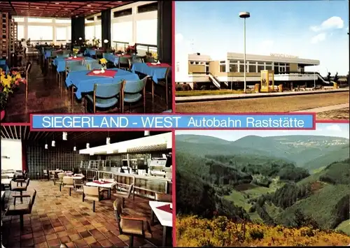 Ak Freudenberg in Nordrhein Westfalen, Autobahnraststätte Siegerland West, Hildegard Sauer