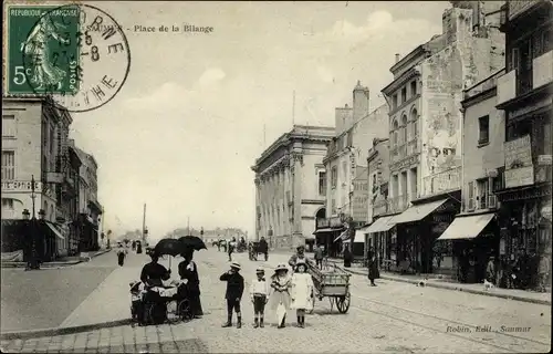 Ak Saumur Maine et Loire, Place de la Bilange