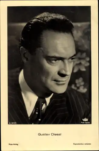 Ak Schauspieler Gustav Diessl, Portrait, Ross Verlag A 3415/1