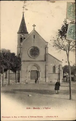 Ak Bondy Seine Saint Denis, L'Eglise