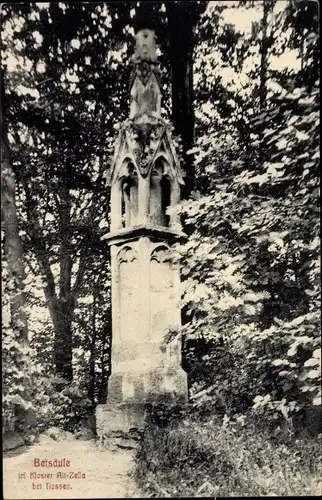 Ak Alt Zella Nossen in Sachsen, Betsäule, Kloster