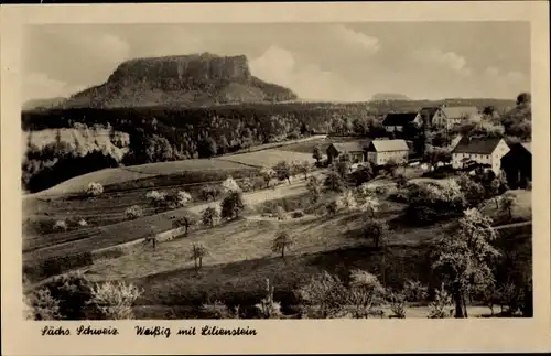 Ak Weißig Struppen Sachsen, Teilansicht mit Lilienstein