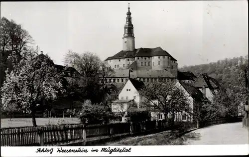 Foto Ak Weesenstein Müglitztal in Sachsen, Blick auf Schloss