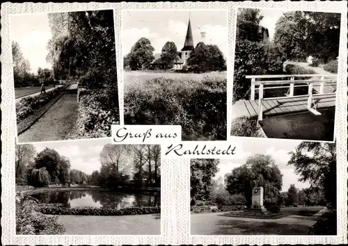 Ak Hamburg Wandsbek Rahlstedt, Parkanlagen, Denkmal