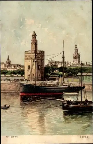 Ak Sevilla Andalusien, Torre del Oro