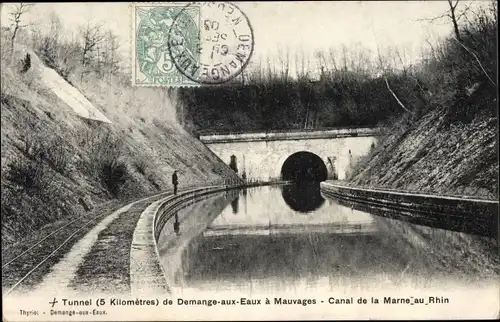 Ak Demange aux Eaux Meuse, Canal de la Marne au Rhin
