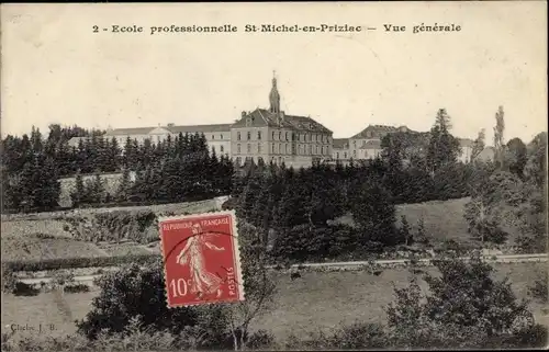 Ak Saint Michel en Priziac Morbihan, Vue generale