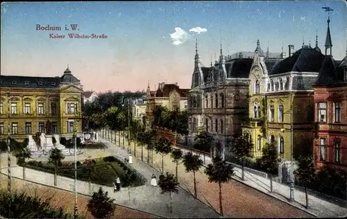 Ak Bochum im Ruhrgebiet, Blick in die Kaiser Wilhelm Straße