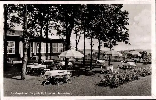 Ak Lennep Hackenberg Remscheid im Bergischen Land, Ausflugslokal Bergerhoff