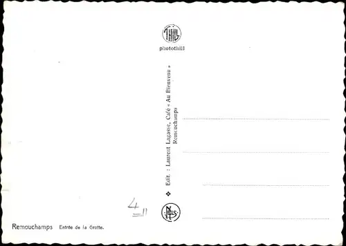 Ak Remouchamps Aywaille Wallonien Lüttich, Entree de la Grotte