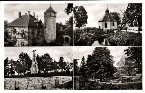 Ak Osterburken im Neckar Odenwald Kreis, Burg, Denkmal
