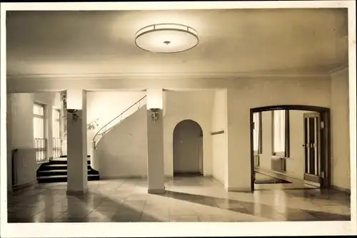 Ak Sankelmark Oeversee in Schleswig Holstein, Eingangshalle der Grenzakademie